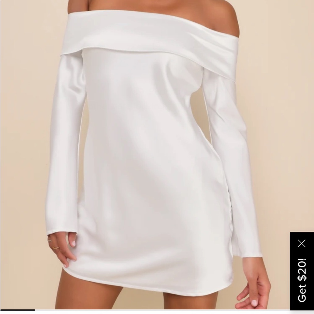 White Satin Dress